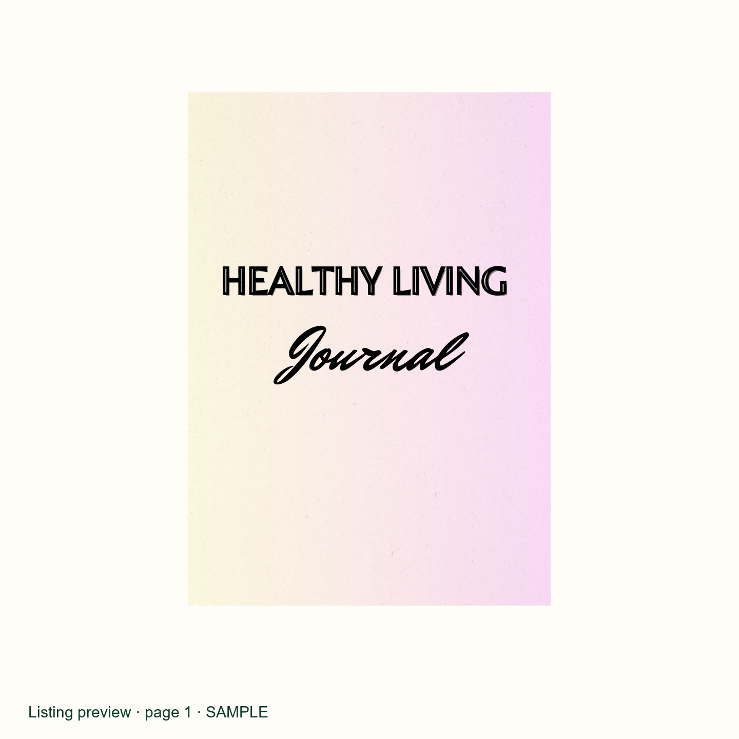 Healthy Living Weekly Planner (Digital Download) – Self Care Organizer listing preview